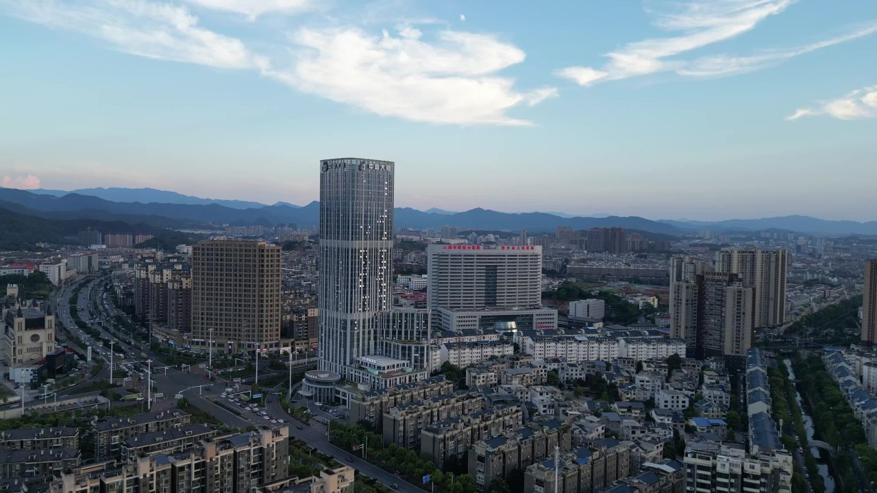  航拍江西萍乡大景萍乡建设