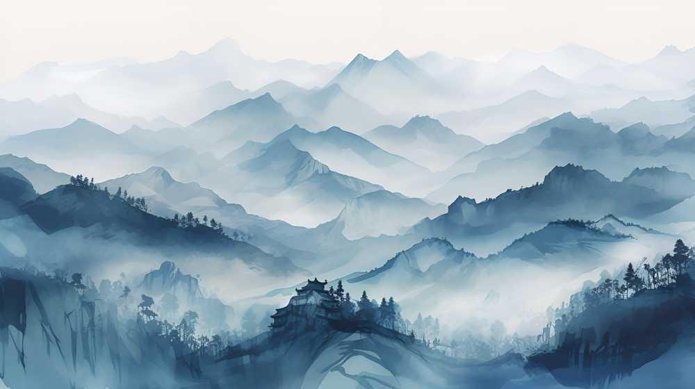 山水画每一幅都是艺术