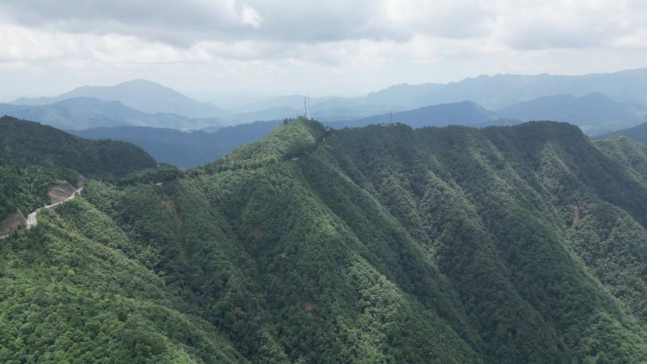 祖国大好河山壮丽山河蓝天白云航拍 