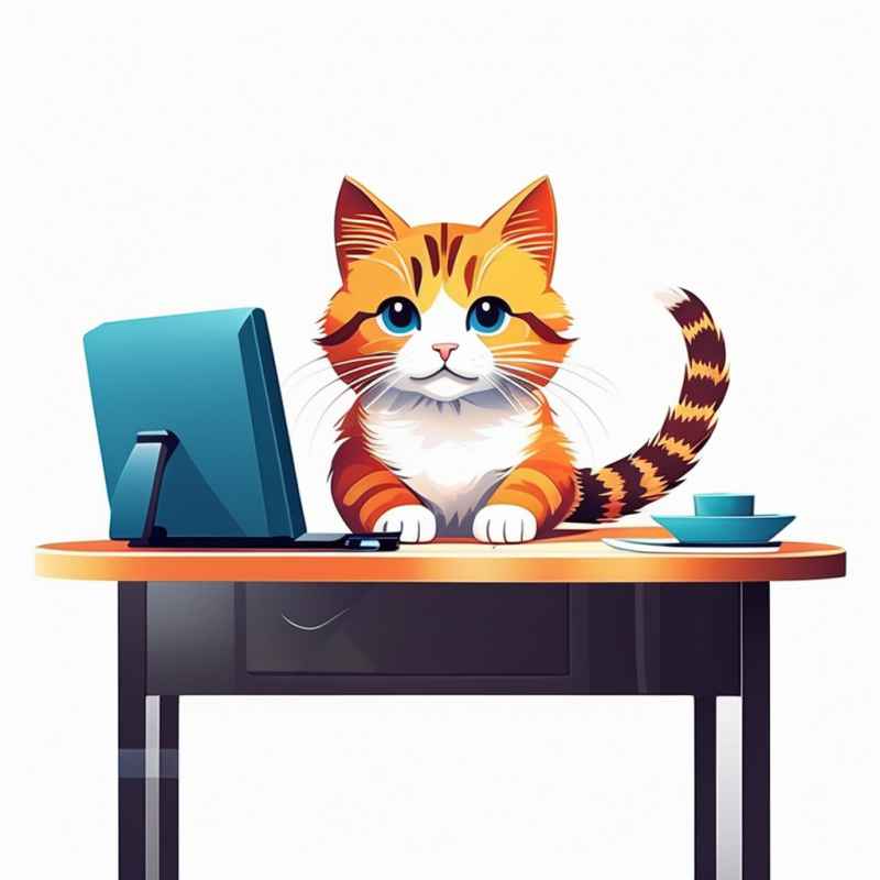 办公室勤劳的猫咪 10