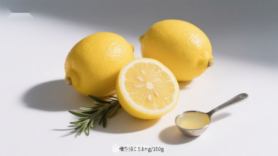 新鲜柠檬与维生素C含量展示