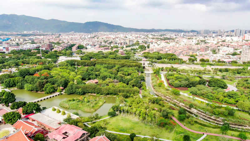 福建泉州城市风光航拍图 