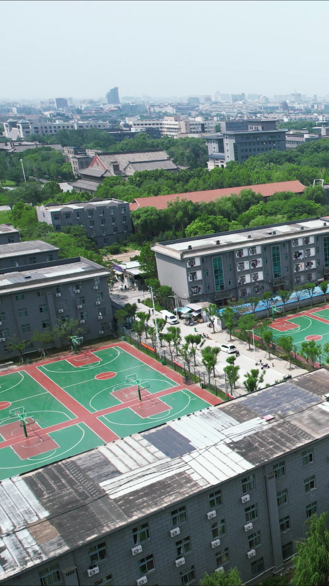 航拍开封城市风光旅游景区