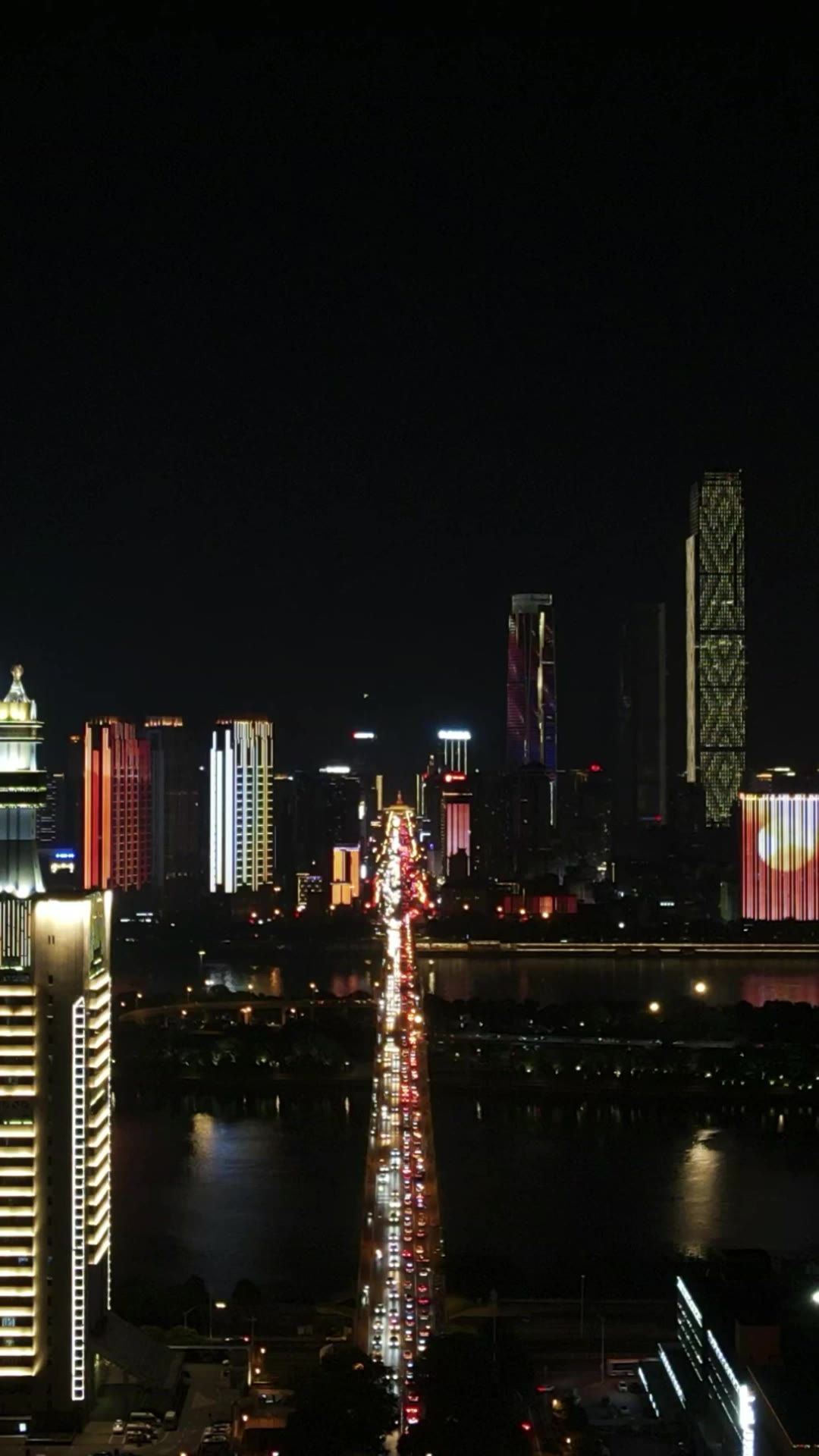城市延时湖南湘西城市风光移动延时航拍