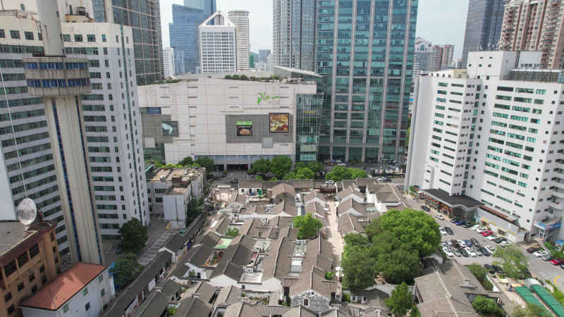 航拍 江苏 无锡 秦邦宪故居 