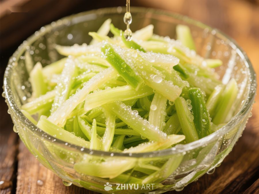 清脆黄瓜丝，碗中晶莹剔透 1205