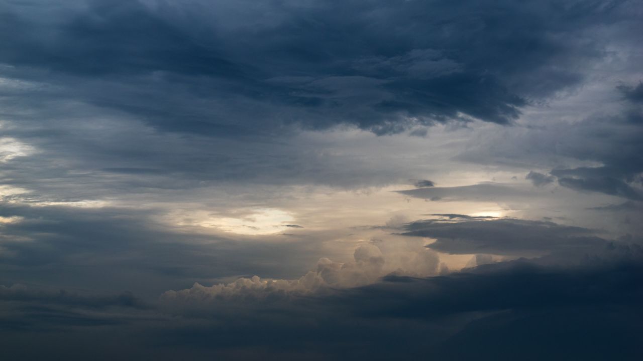 乌云密布云海翻腾暴风雨雷阵雨天气骤变 11