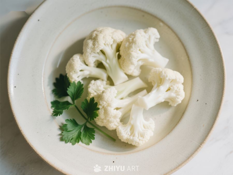 盘中的花椰菜与香草 213