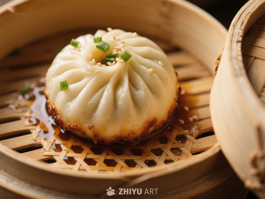 蒸笼中的美味包子 1148