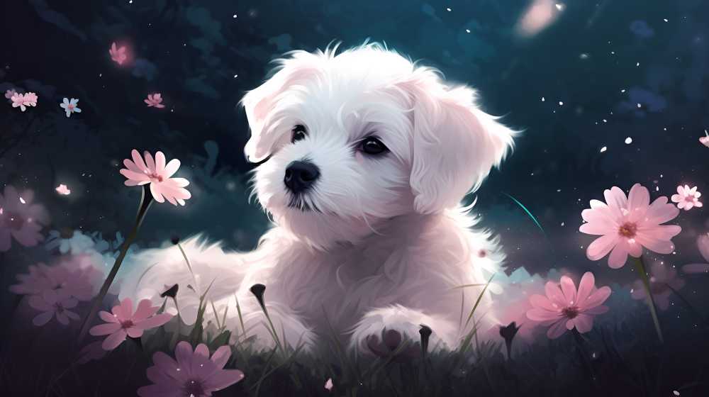 可爱萌宠狗小花花