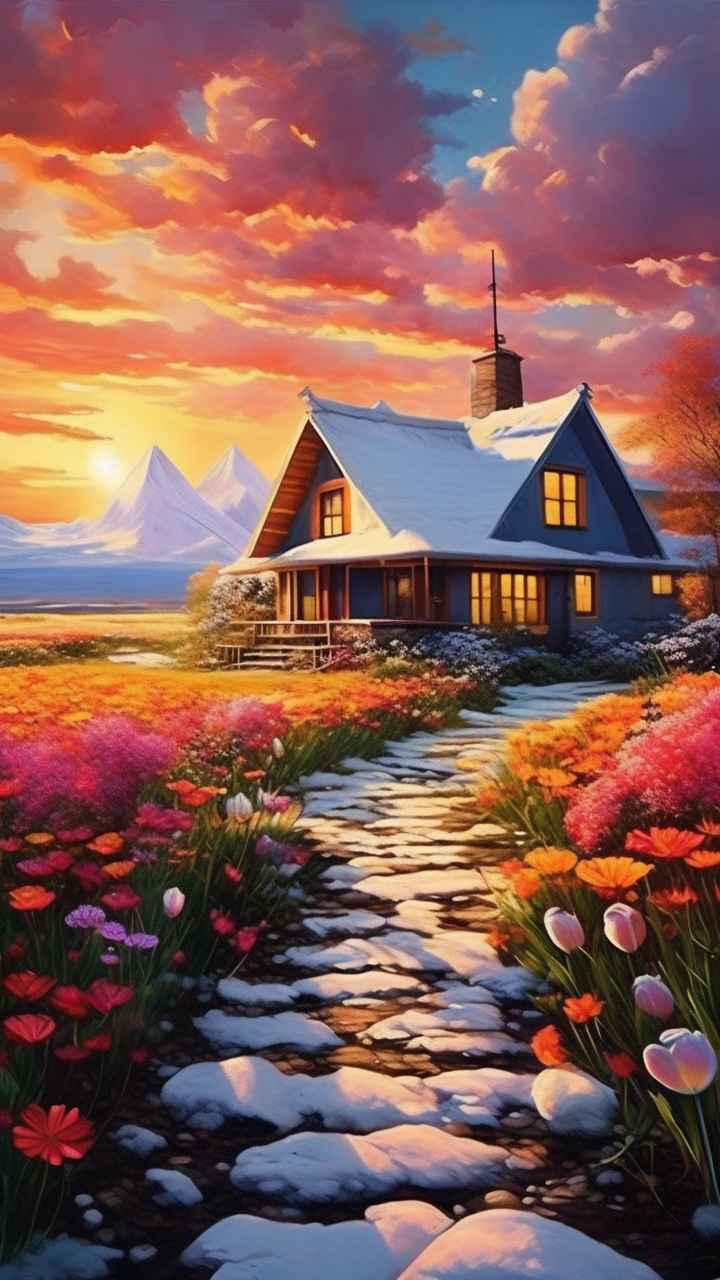 充满活力的绿洲在它的后院各种花 101