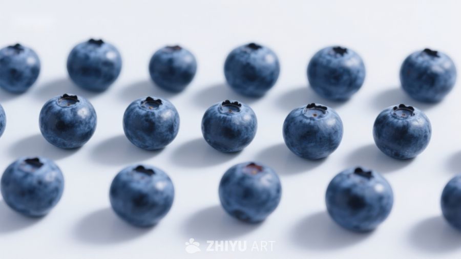 排列整齐的蓝莓 319