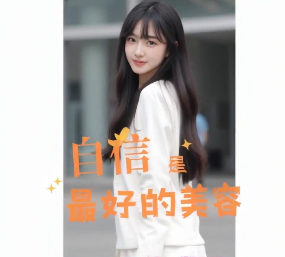 自信是最好的美容，清新美女自信展示