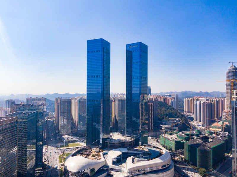 贵阳花果园双子塔航拍
