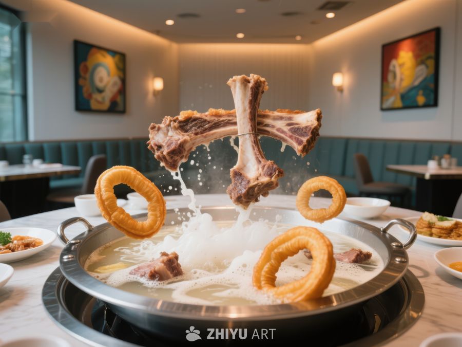 火锅中的骨肉与面筋瞬间碰撞 205