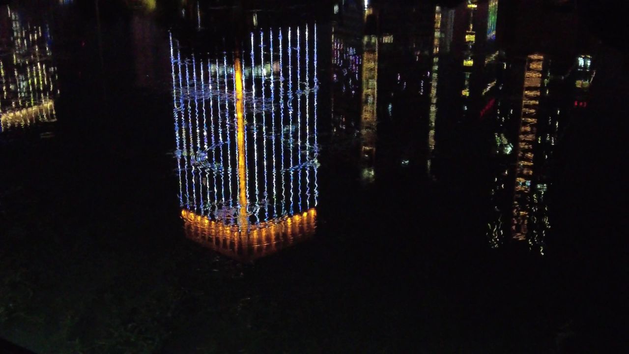 城市夜景灯光秀实拍绍兴夜景 