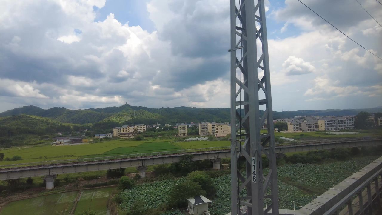 旅途火车高铁窗外风景风光实拍 