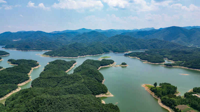 航拍祖国大好河山南漳三道河景区 