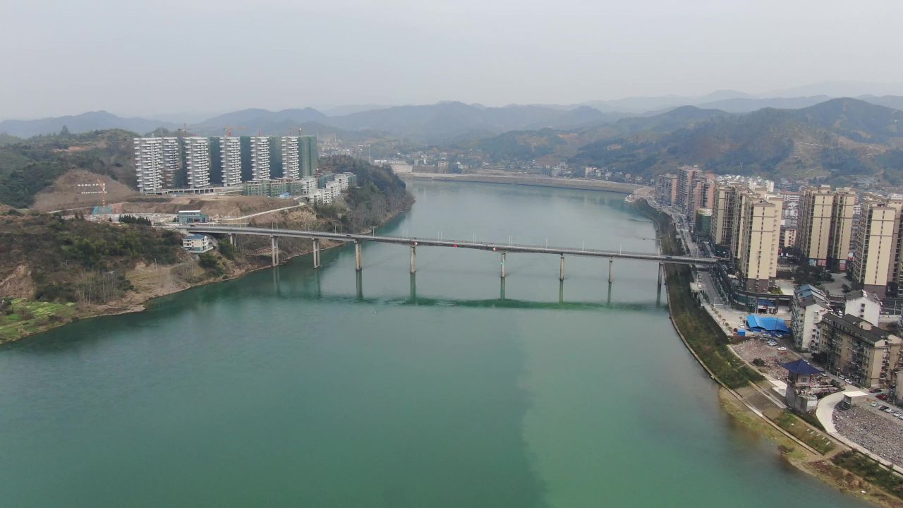 湖南洪江古商城航拍 