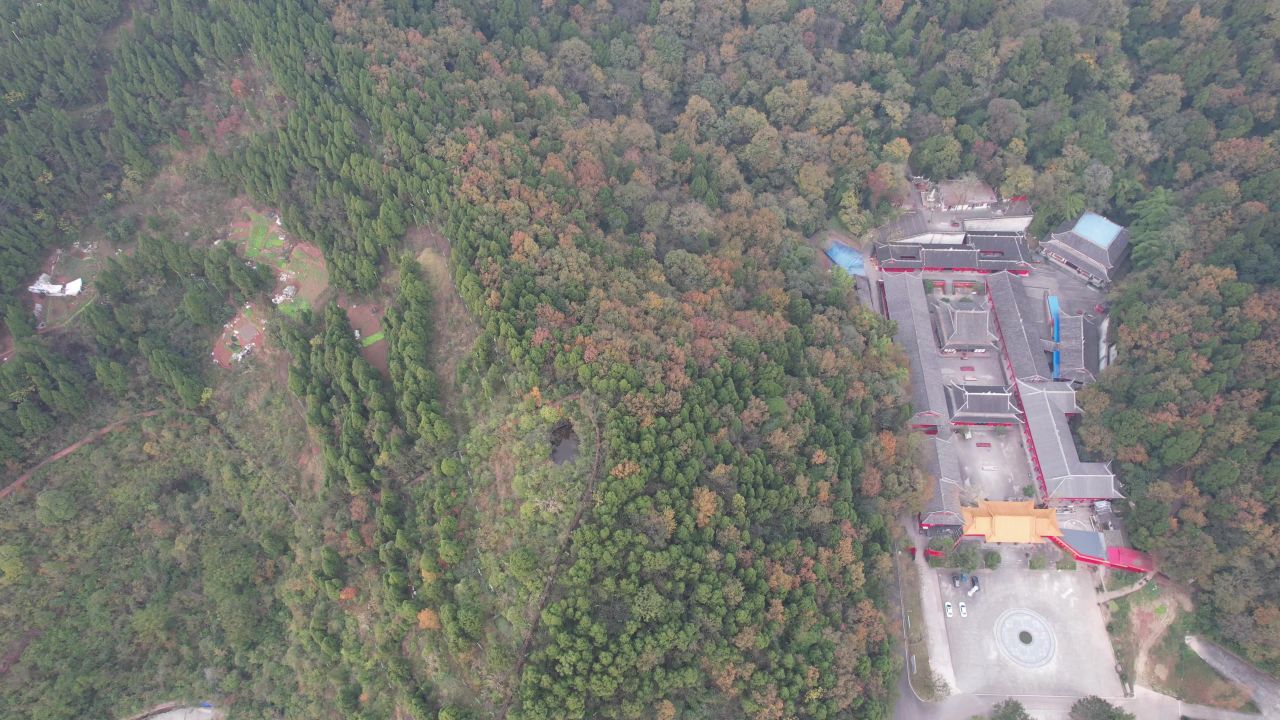 四川遂宁观音故里灵泉寺航拍