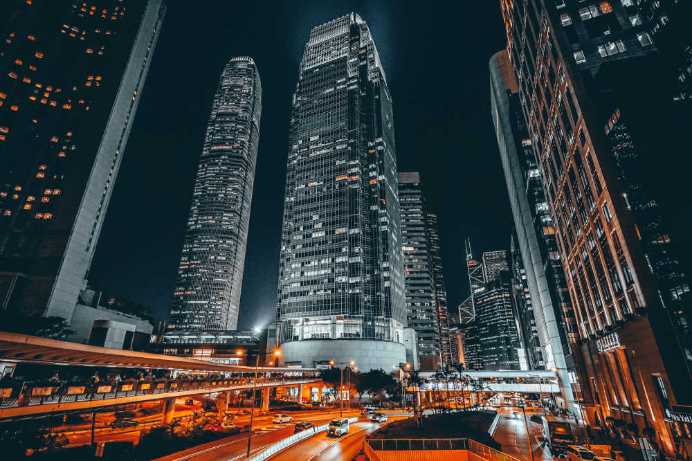 香港中环夜景