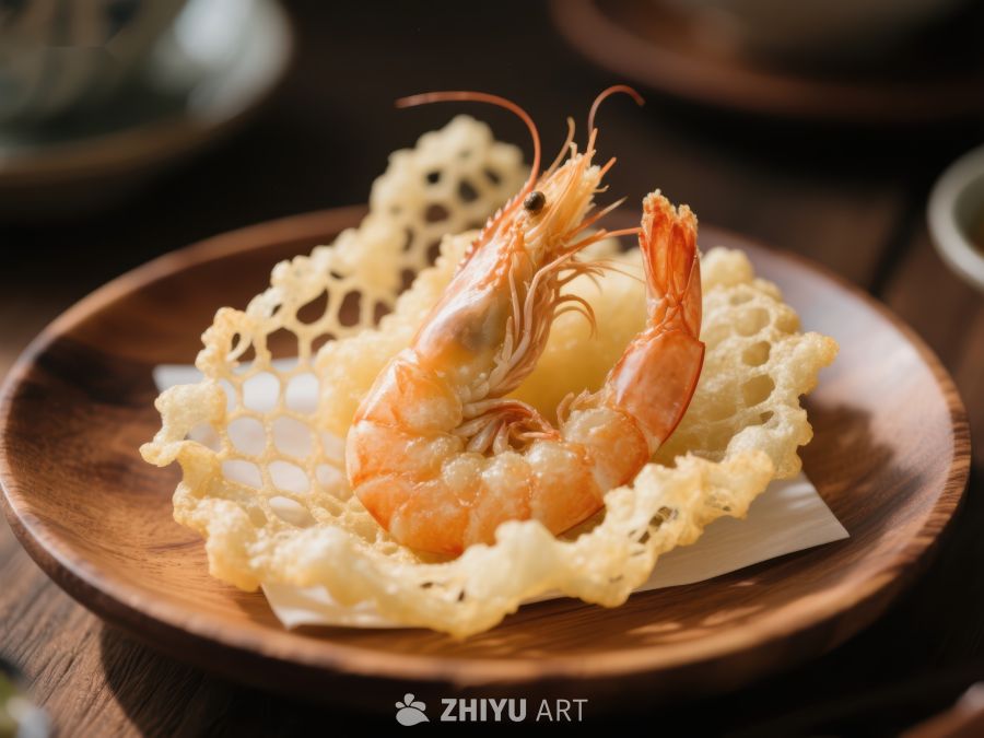 金丝虾球：精致美食的艺术呈现 500