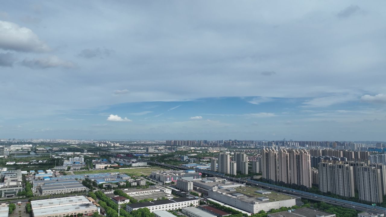 4K航拍江苏昆山城市大景风光 3