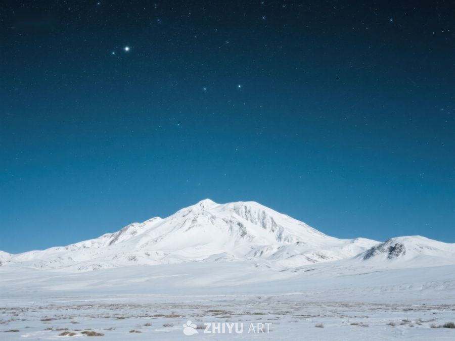 夜空下的雪山美景 391