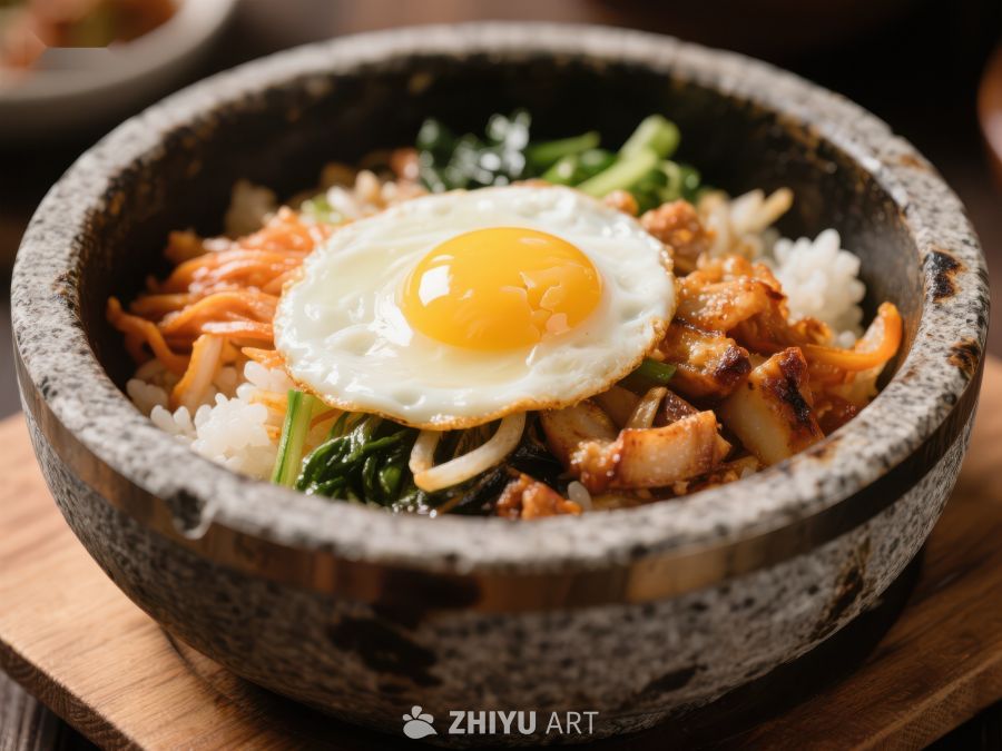石锅拌饭：美味的韩式料理 560