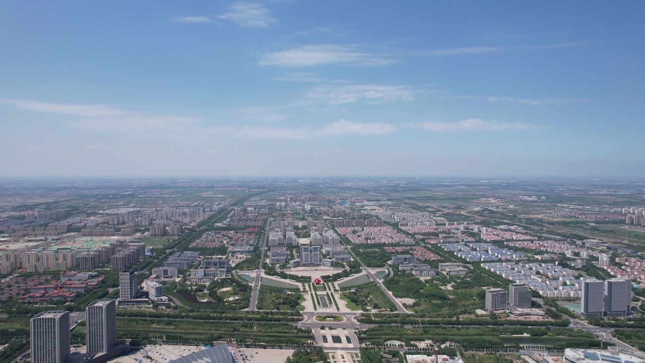 山东东营区政府航拍