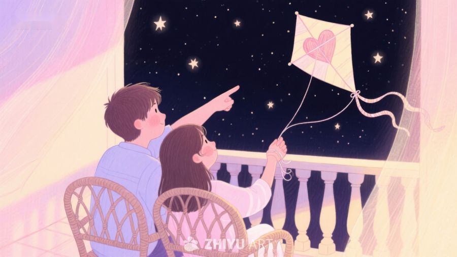 夜空下共赏星空与风筝 555
