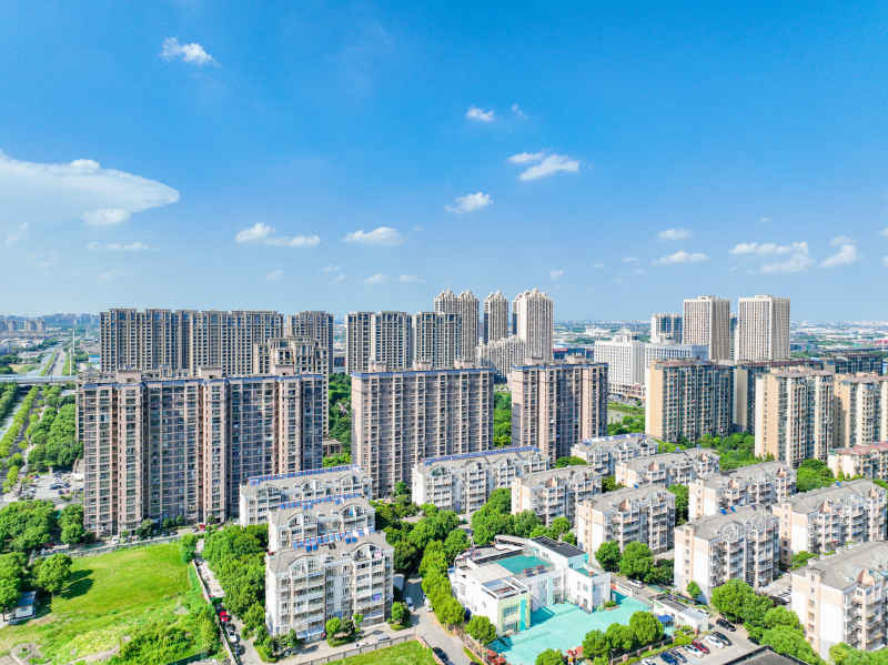 航拍昆山城市风光建筑大景 54