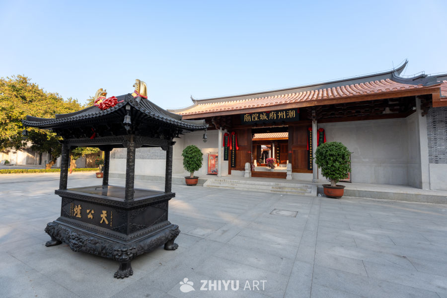 潮州古城府庙庭院风光