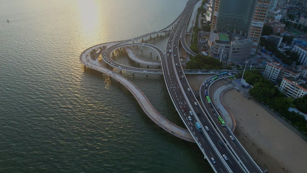 厦门航拍演武大桥景观