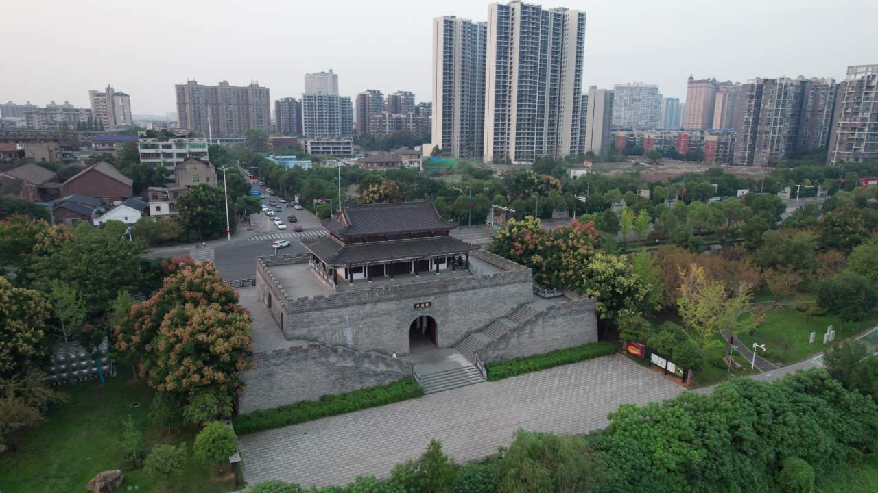 观湘门俯视航拍