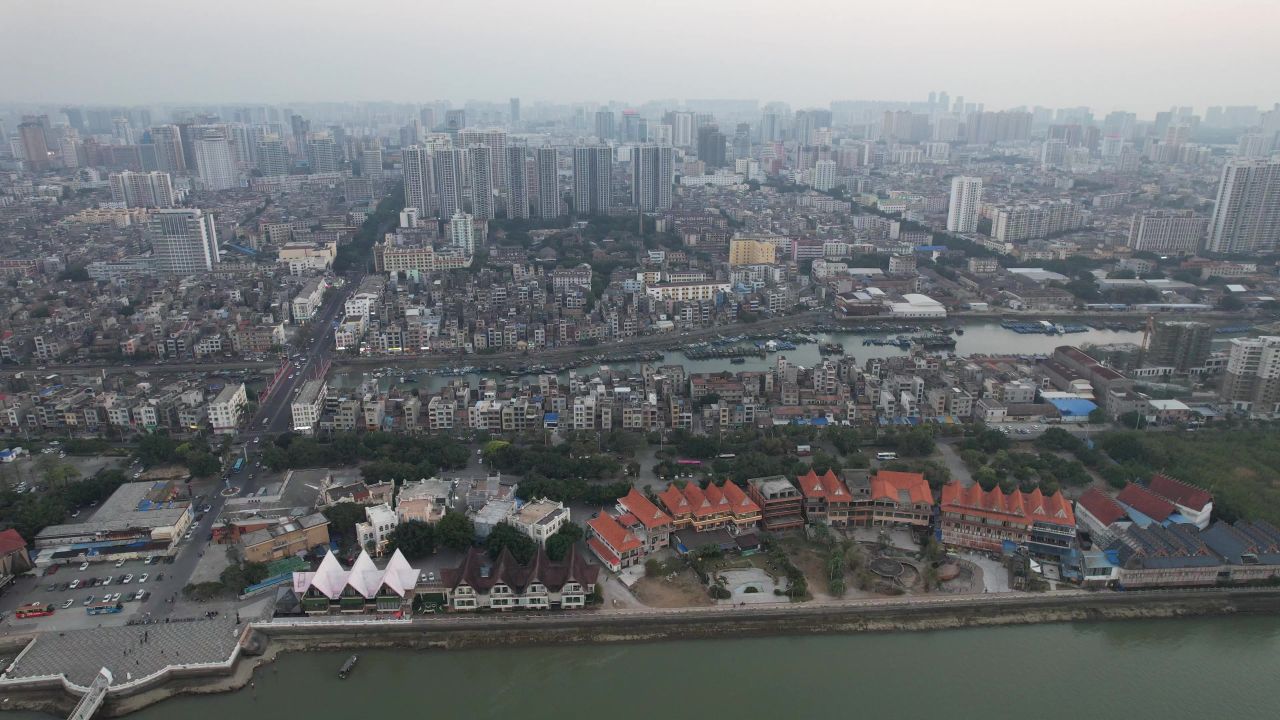 北海城市风光城市大景航拍  