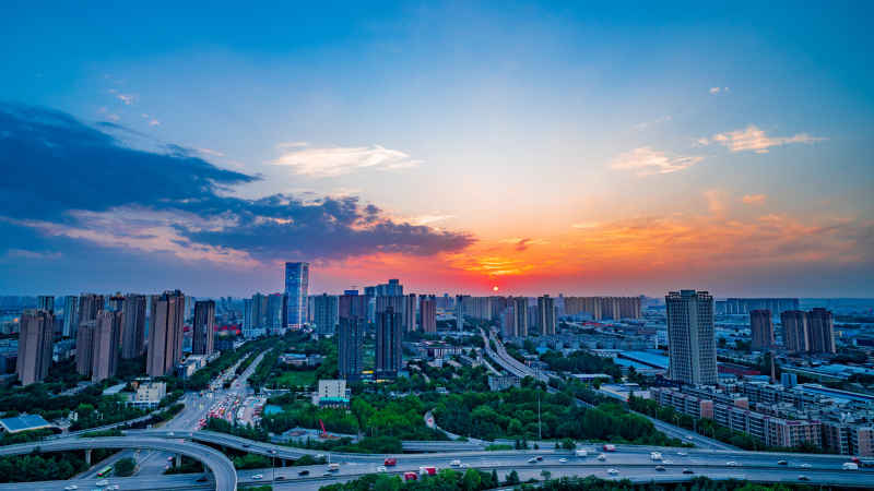 西安三桥西三环三桥立交万象城日落时刻系列 3