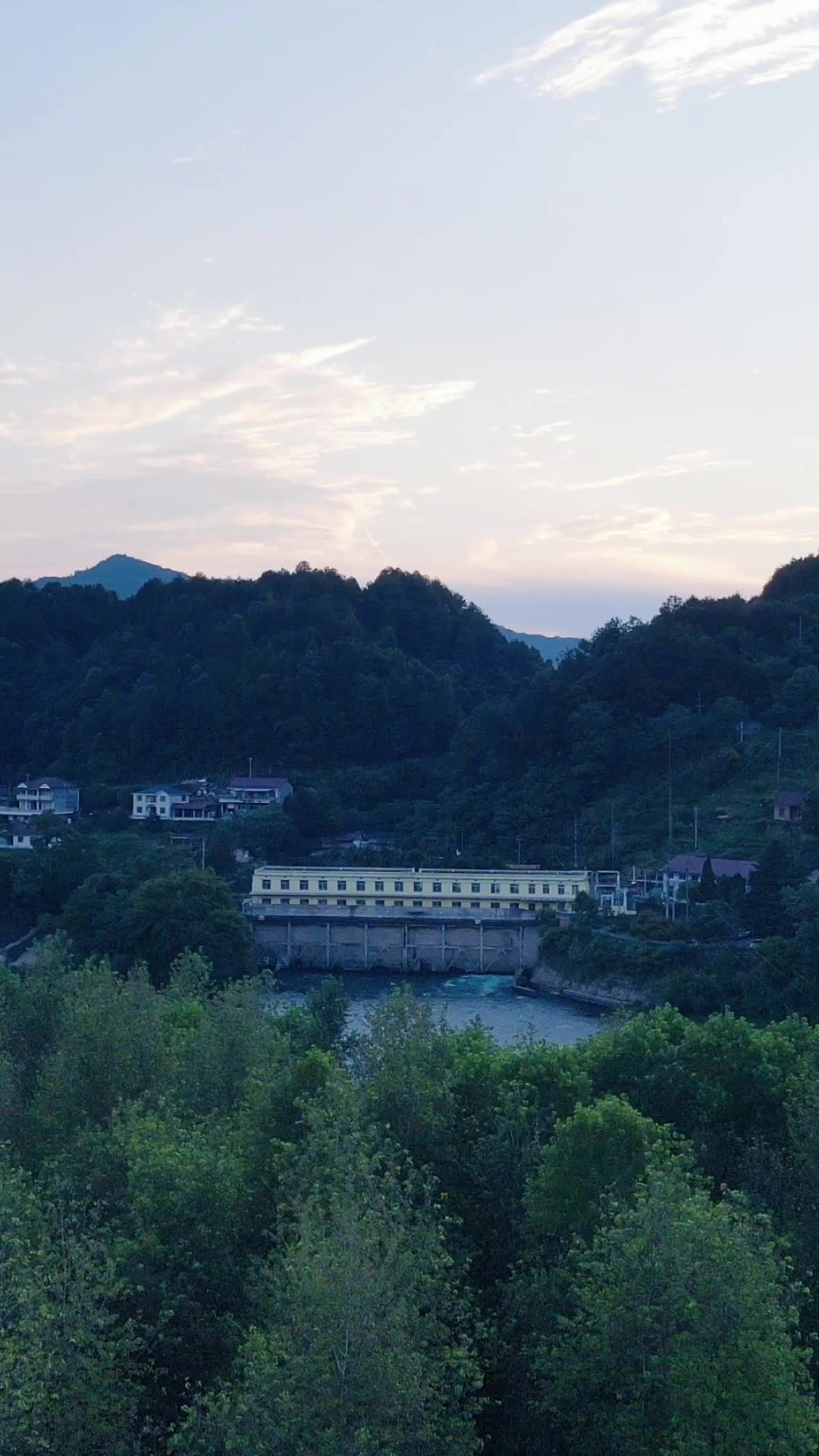 湖南乡村田园竖屏航拍 