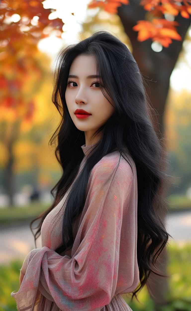 秋天下宽松美女 24