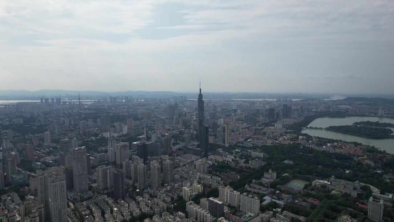 江苏南京城市风光航拍 