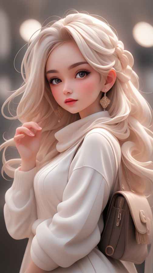 可爱粉色女孩