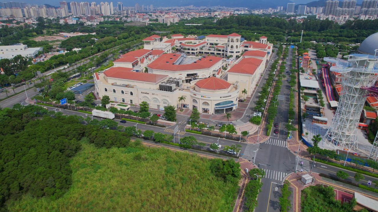 航拍厦门尚柏奥特莱斯