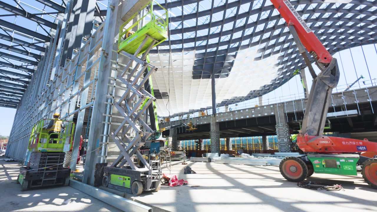 4k建筑工地建设  重大项目建设施工