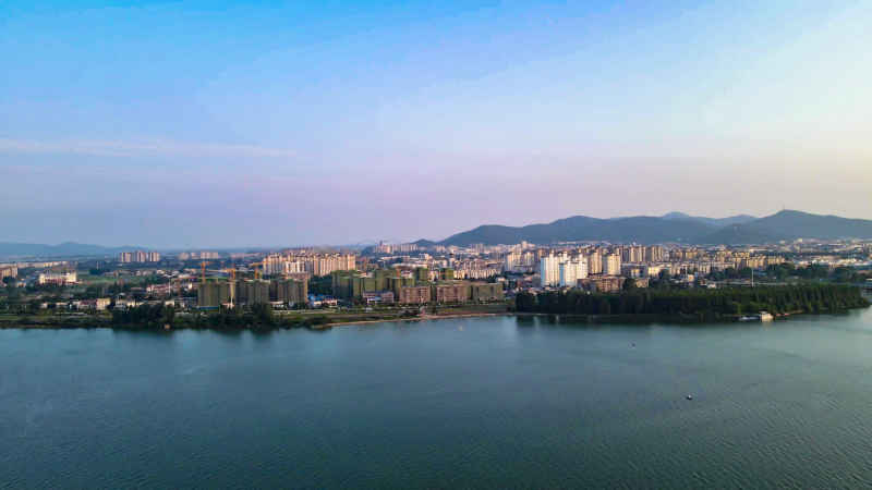 湖北襄阳城市风光航拍摄影图
