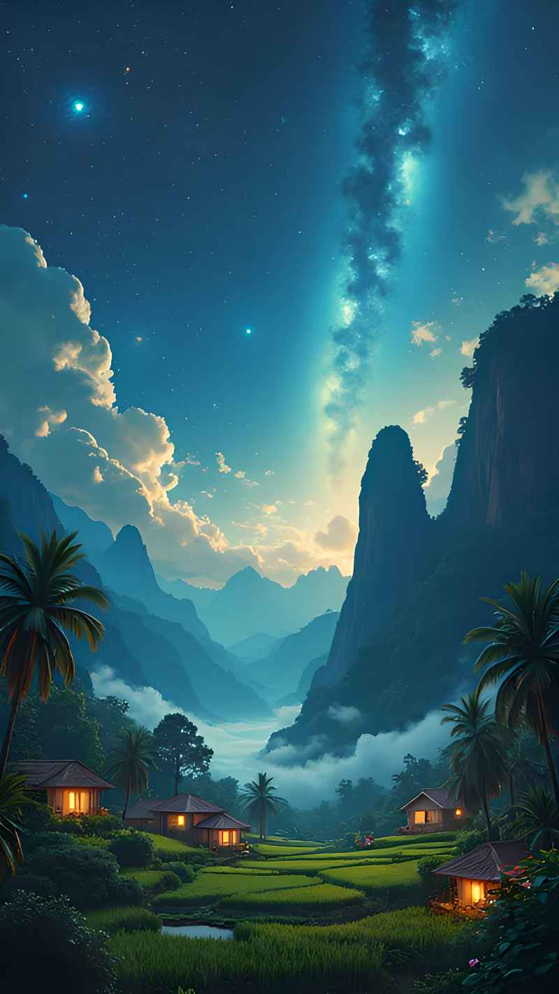 未来风格大自然森林超自然风景画质 39