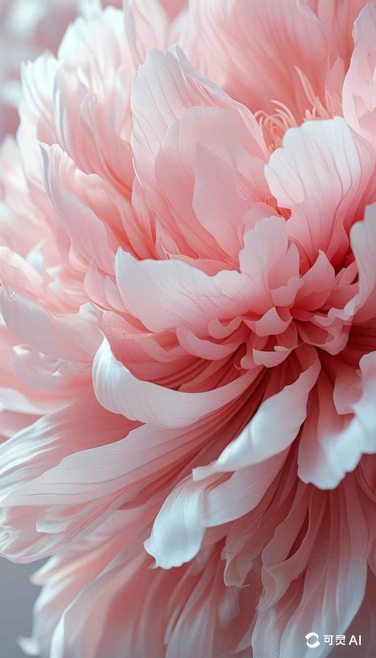 一朵粉色艺术花，花瓣如云朵般柔软 5