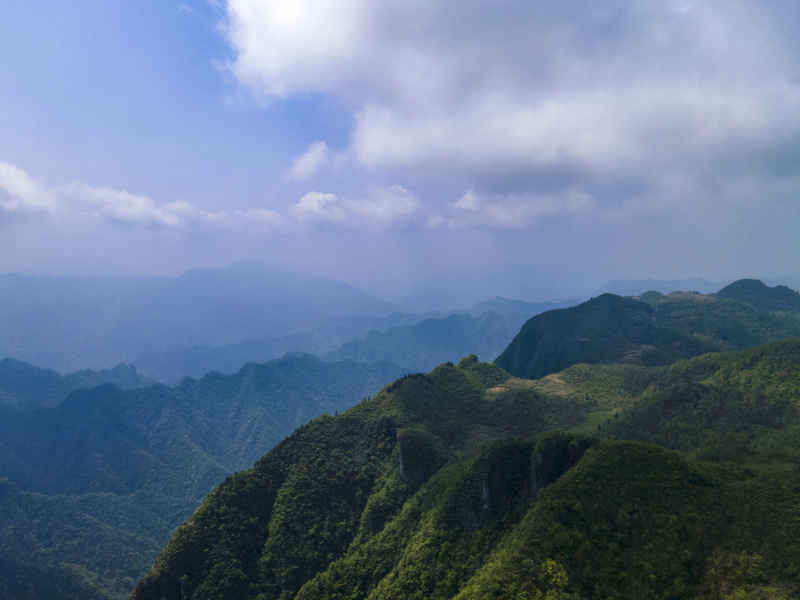 湖南张家界高山山川地貌 