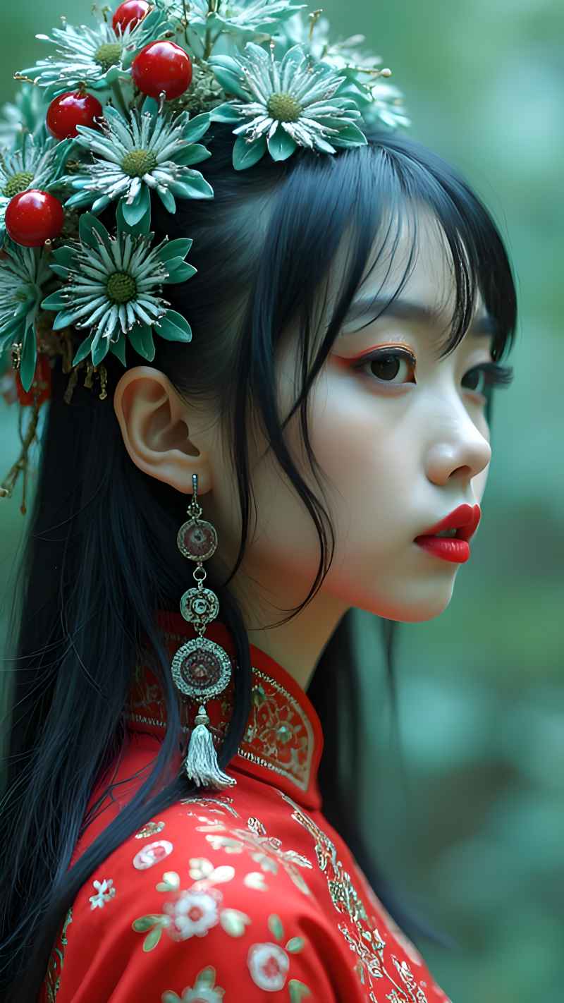 红色女子户外拍摄系列高清艺术视觉 41