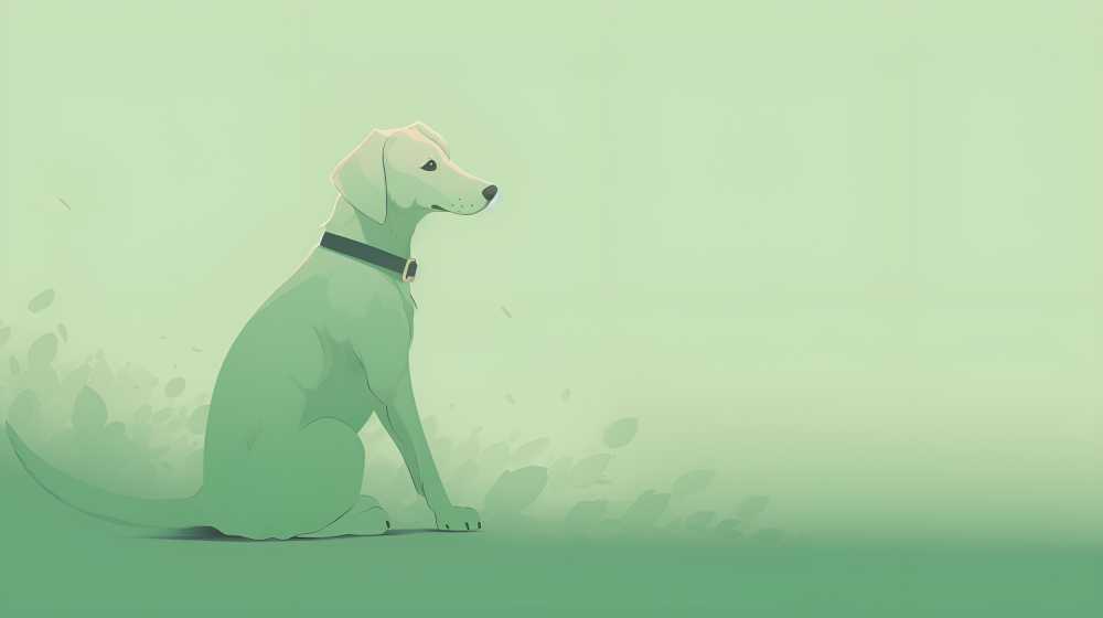 狗狗插画浅色背景