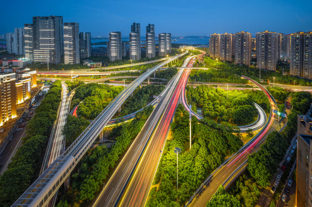 武汉红庙立交城市夜景